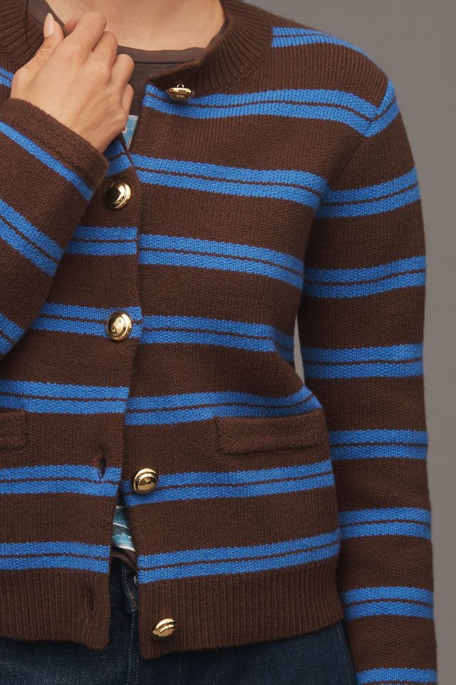Endless Rose Crew-Neck Stripe Cardigan Sweater #3