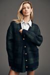 English Factory Oversized Plaid Cardigan Sweater