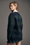 English Factory Oversized Plaid Cardigan Sweater