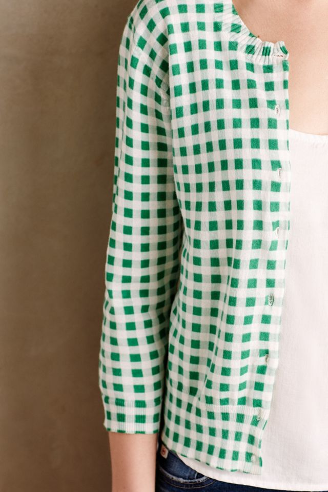 Checked Mint Cardigan #2