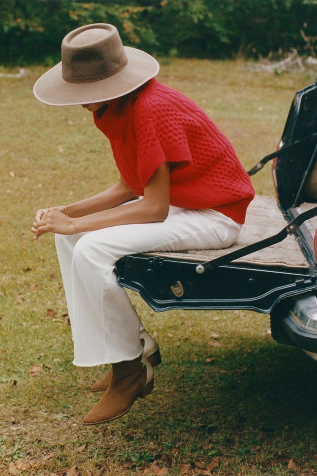 Cable-Knit Turtleneck Poncho Sweater #5