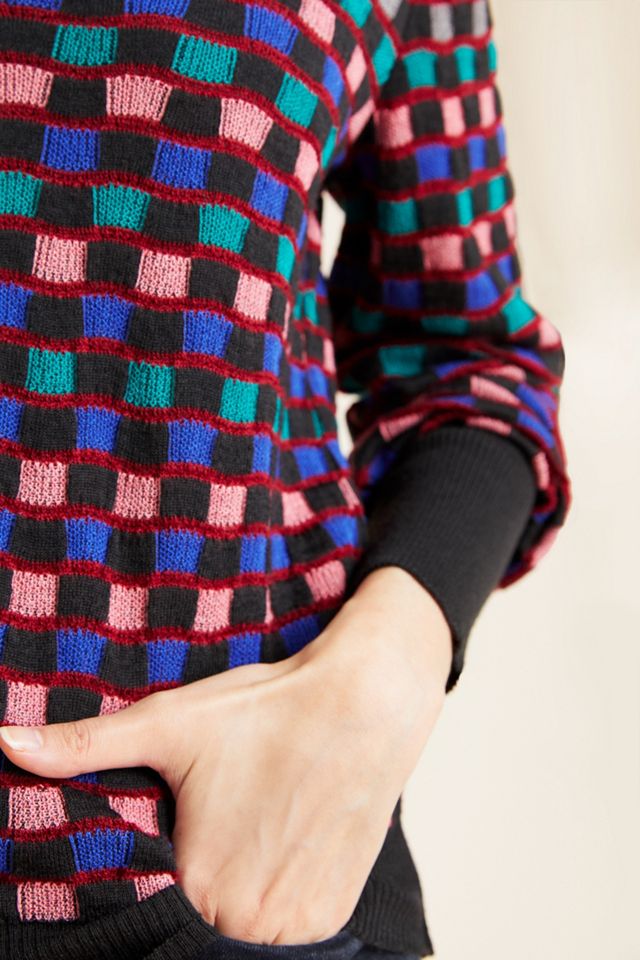 Vanessa Plaid V-Neck Sweater #2