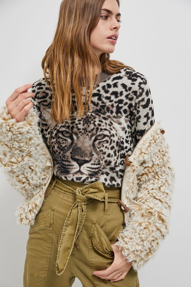 Anthropologie shop leopard sweater