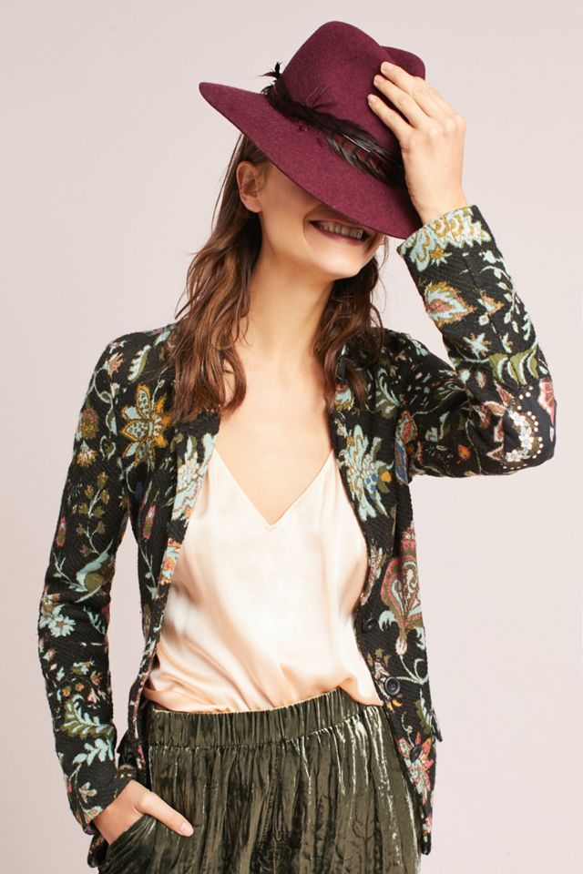 Floral Intarsia Blazer #1