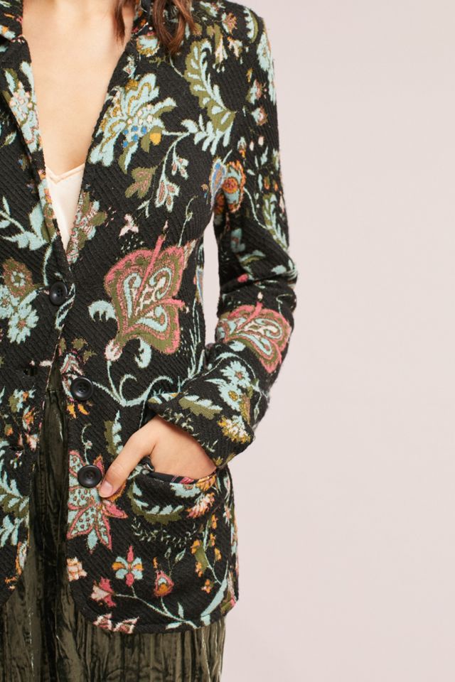 Floral Intarsia Blazer #2