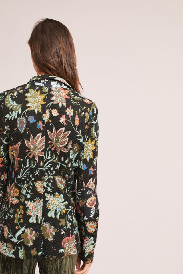 Floral Intarsia Blazer #3