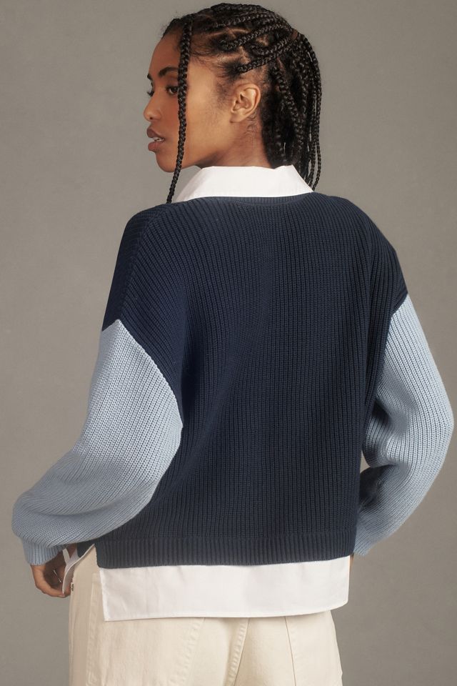 Maeve Collared Twofer Sweater #1