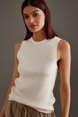Selected Femme Lydia Ribbed Knit Tank Top