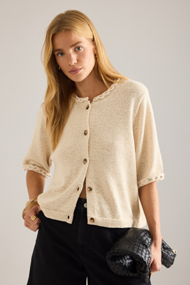 Selected Femme Alma Braided Trim Cardigan