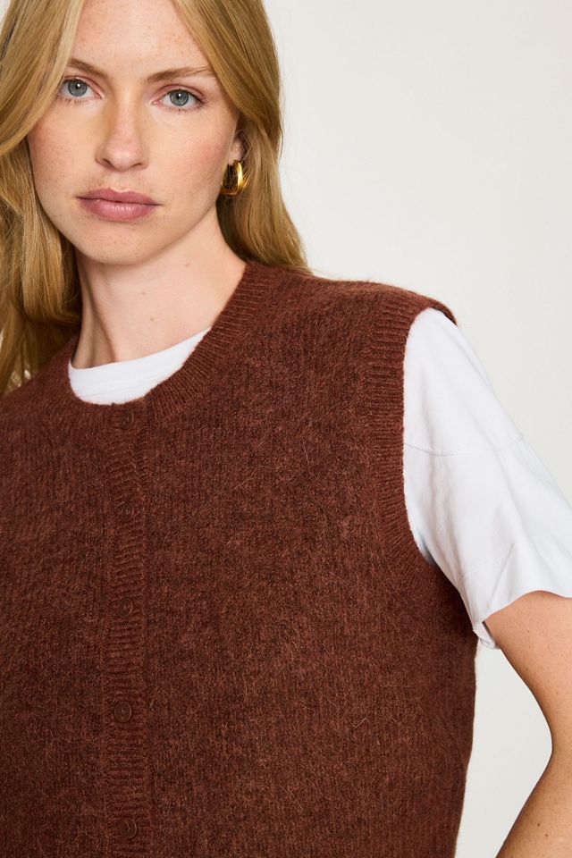 Selected Lulu Strickweste mit Knopfleiste #3