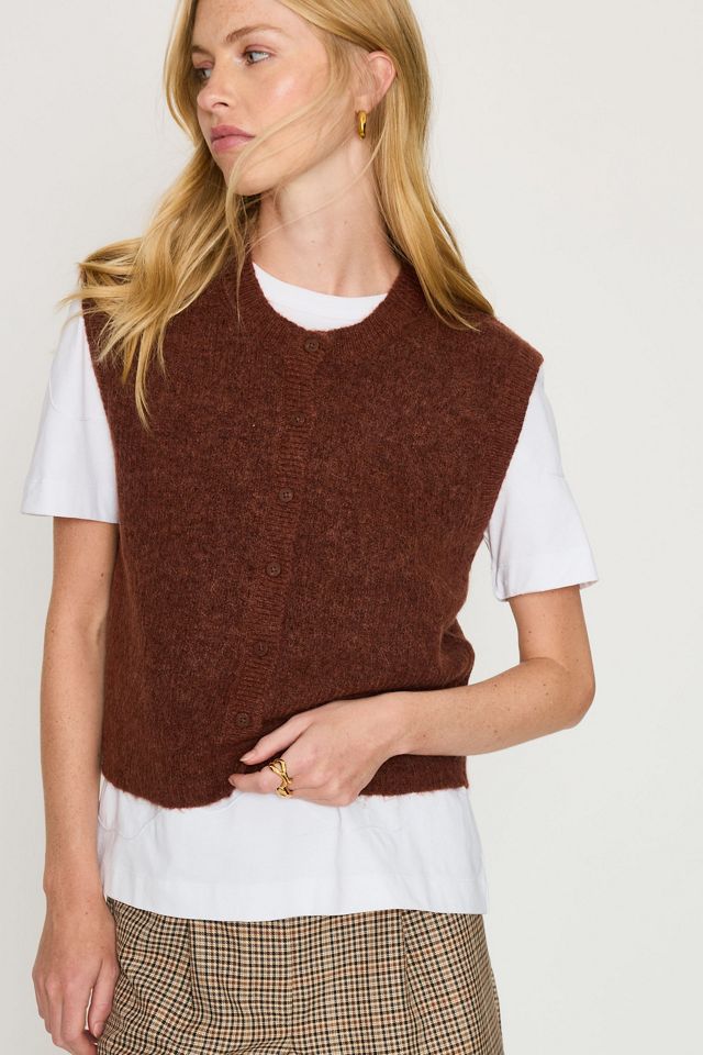 Selected Lulu Strickweste mit Knopfleiste #4