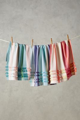 Fringed Dish Towel Set