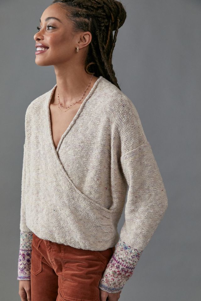 Pilcro Drew Surplice Sweater #3