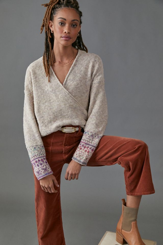 Pilcro Drew Surplice Sweater #1