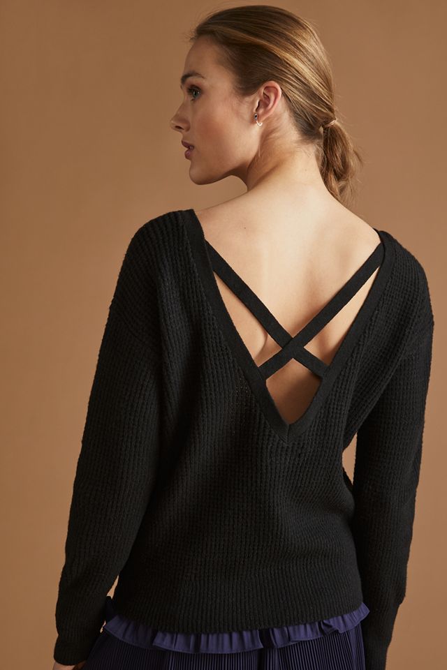 Maeve Cross-Back Sweater #1