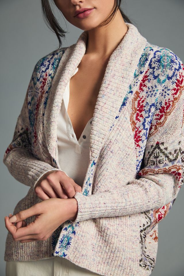 Pilcro Jacquard Cocoon Cardigan Sweater #1