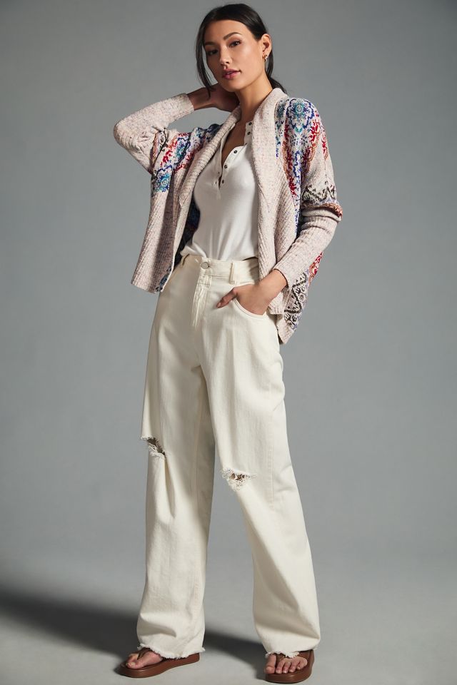 Pilcro Jacquard Cocoon Cardigan Sweater #3