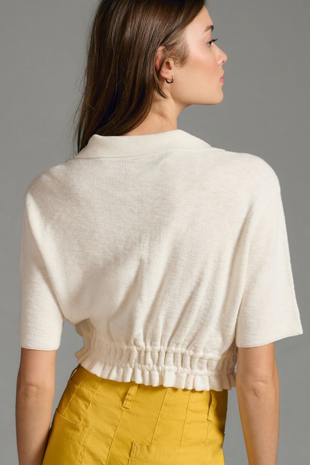 Por Anthropologie topper Cardigan de manga corta #2