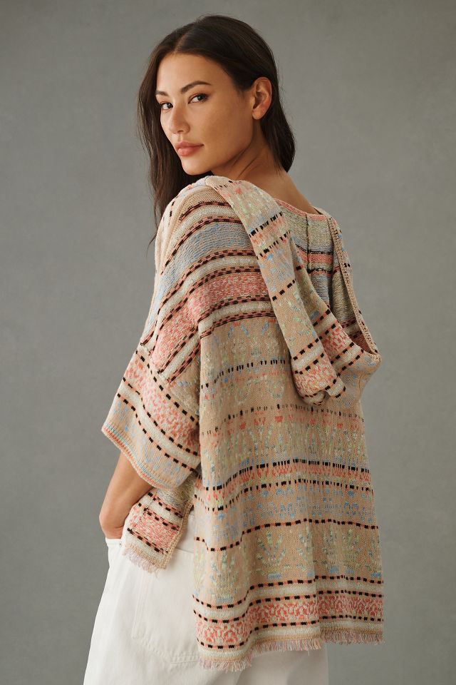 Anthropologie poncho sweater hotsell