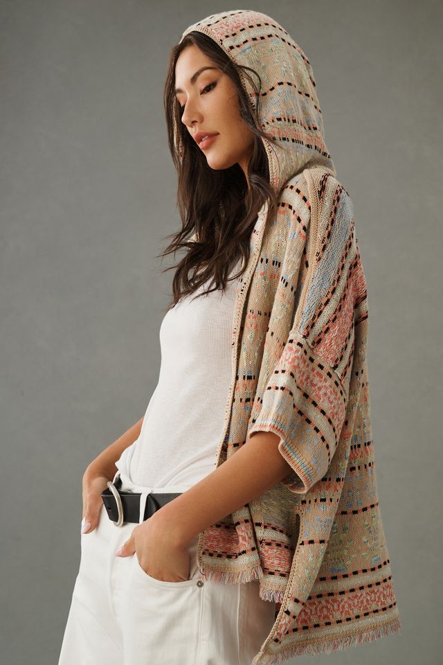 By Anthropologie Hooded Poncho Sweater #3