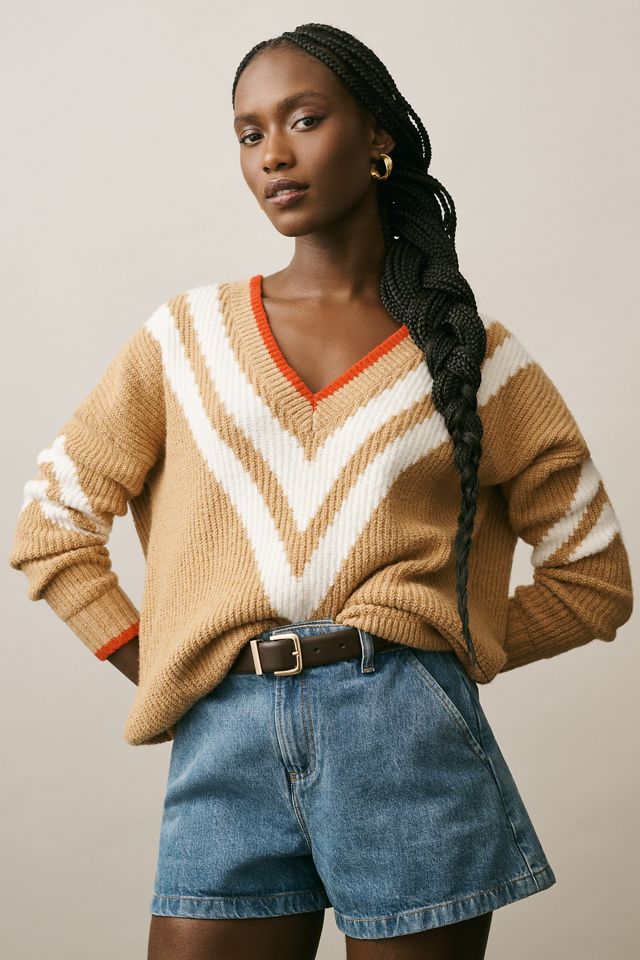 Maeve Slouchy Plunging V-Neck Pullover Sweater #6