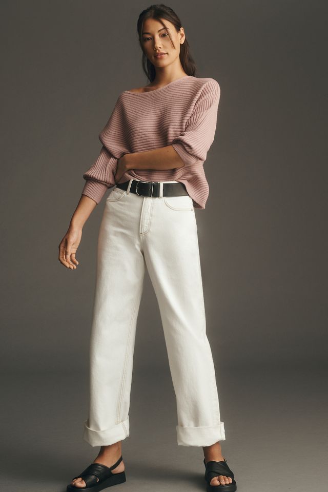 By Anthropologie Asymmetrical Cropped Pullover Sweater #3