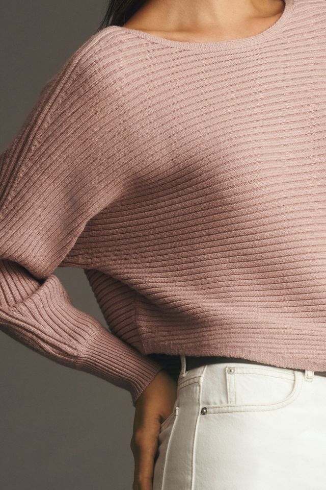 By Anthropologie Asymmetrical Cropped Pullover Sweater #4