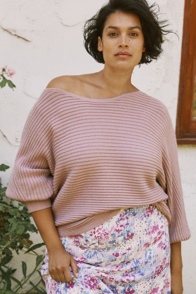 By Anthropologie Asymmetrical Cropped Pullover Sweater #5