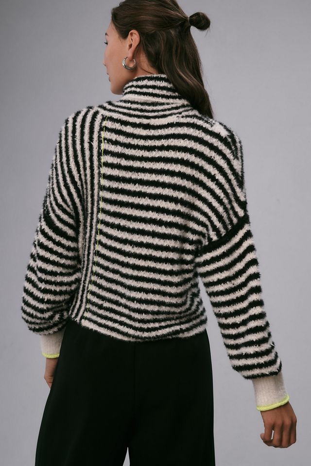Pilcro Illusion Stripe Turtleneck Sweater #1