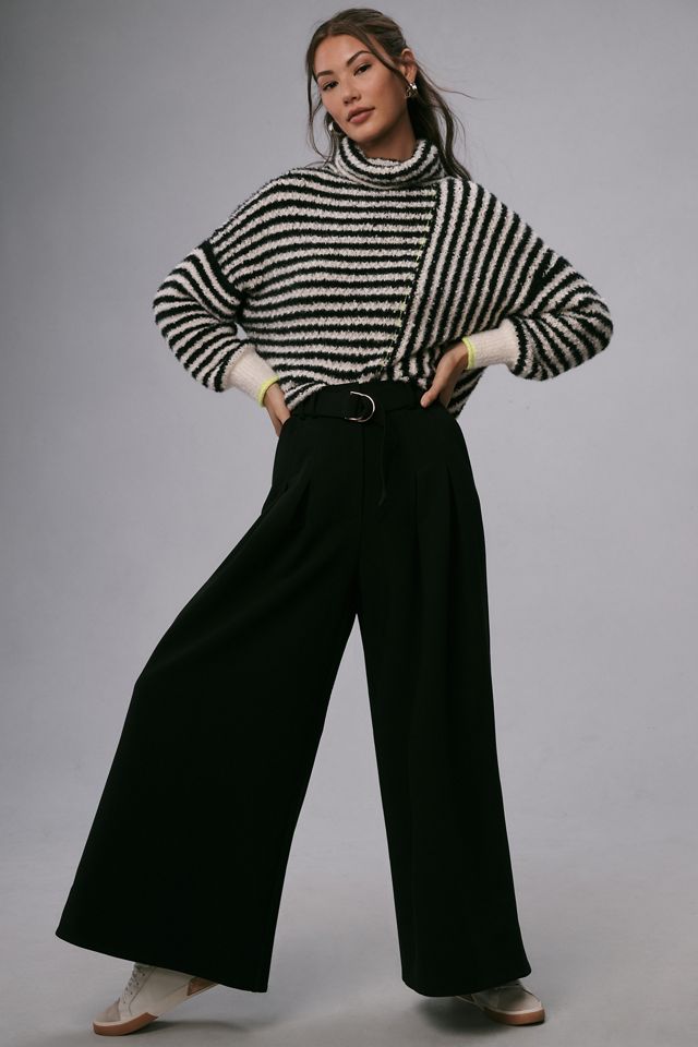 Pilcro Illusion Stripe Turtleneck Sweater #2