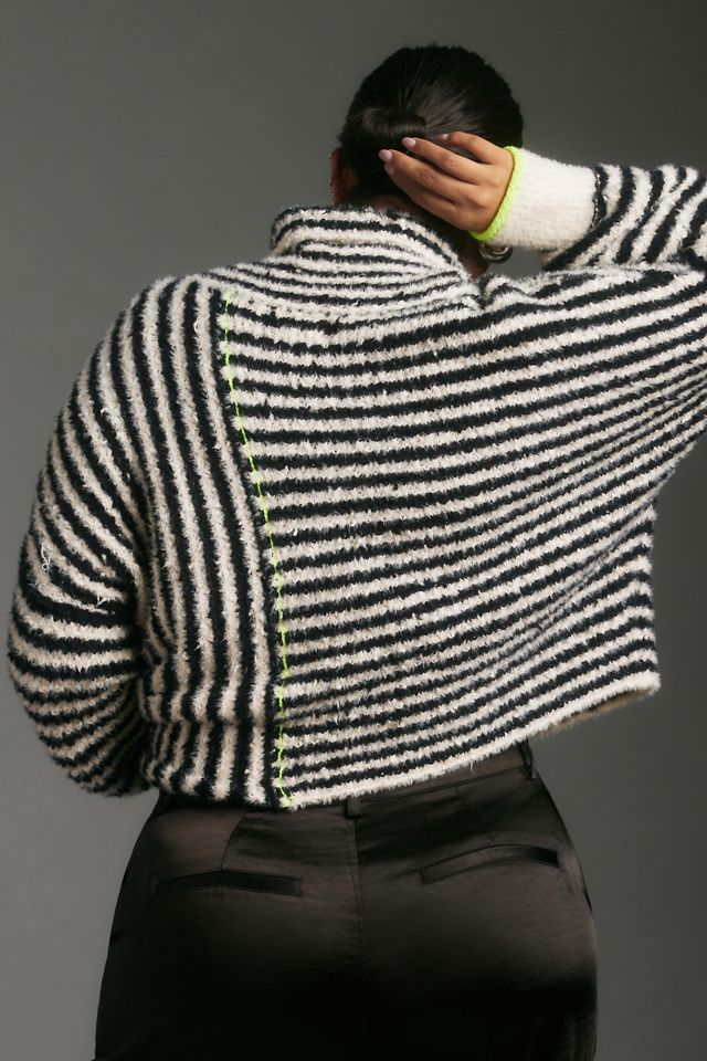 Pilcro Illusion Stripe Turtleneck Sweater #6