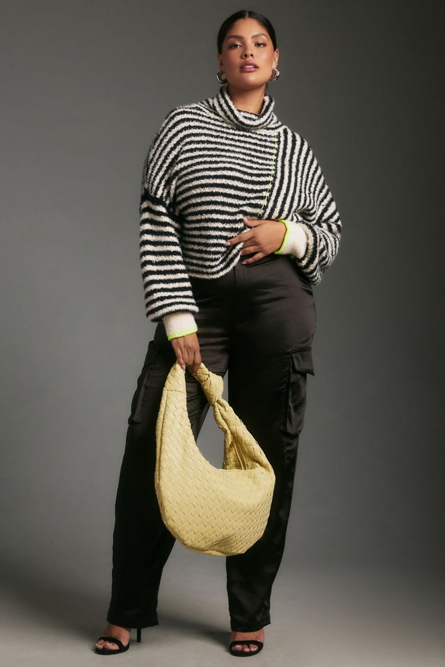 Pilcro Illusion Stripe Turtleneck Sweater #4