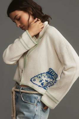 Deals Anthropologie Rae Cropped Cardigan