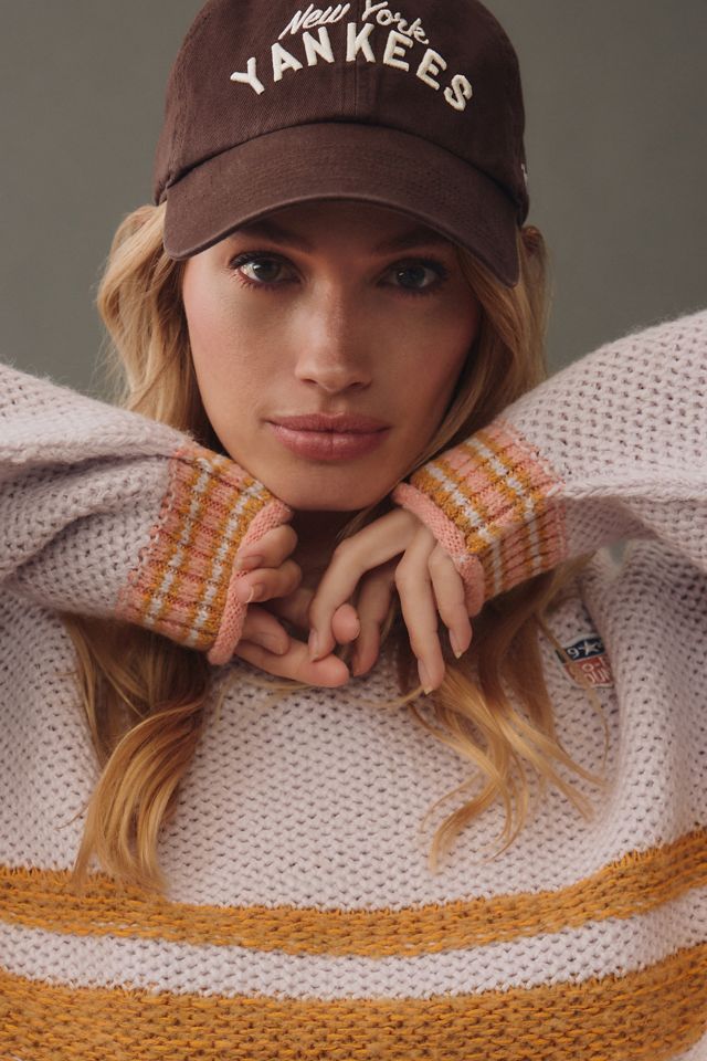 Pilcro Boat-Neck Cropped Open-Back Patch Sweater #3