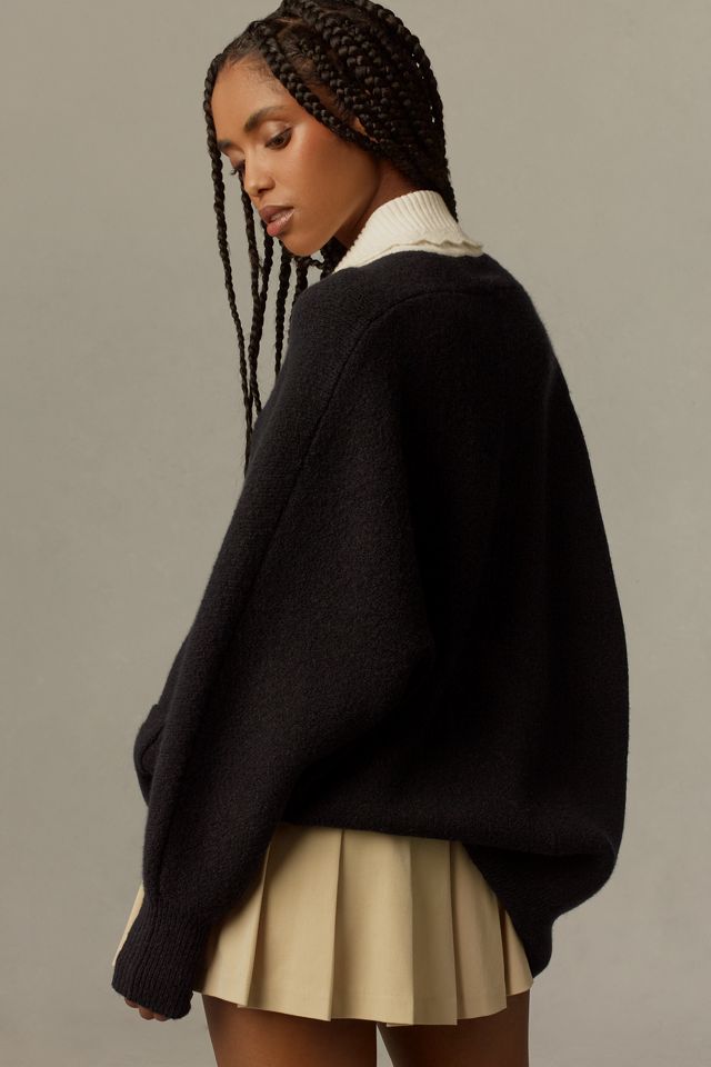 Maeve Scallop-Collar Cardigan Sweater #1