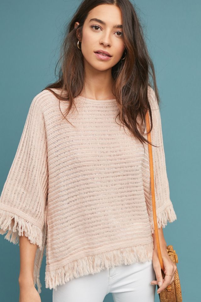 Frenchie Fringed Poncho #2