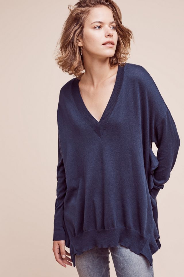Ruffled V-Neck Pullover #2