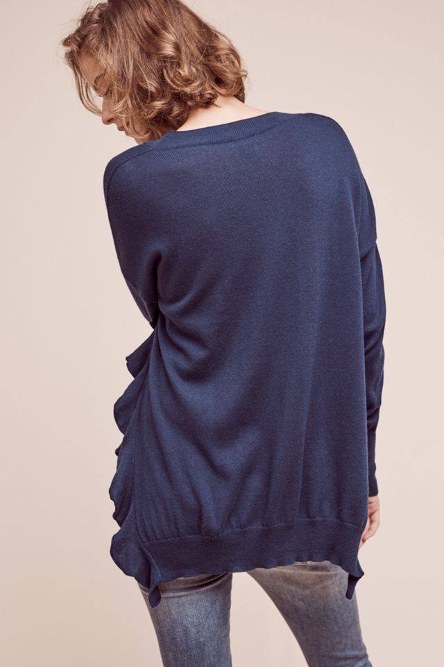 Ruffled V-Neck Pullover #3