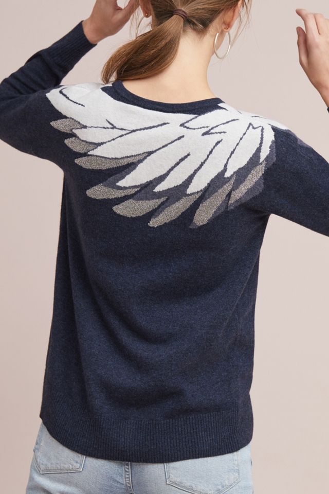 Marella Metallic Jacquard Feather Jumper #2