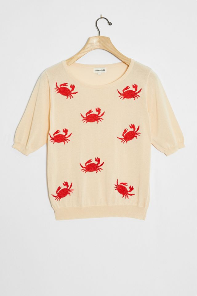 Beach Day Embroidered Sweater Tee