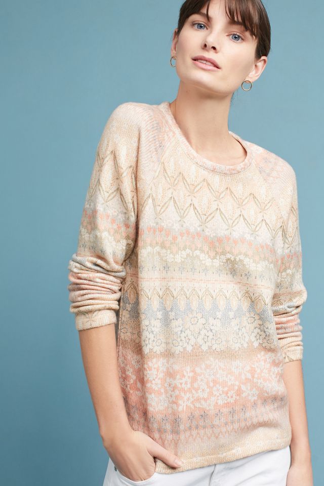 Floral Fair Isle Pullover | Anthropologie