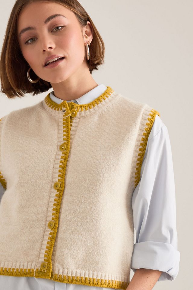 Maeve Blanket Stitch Knitted Vest #4