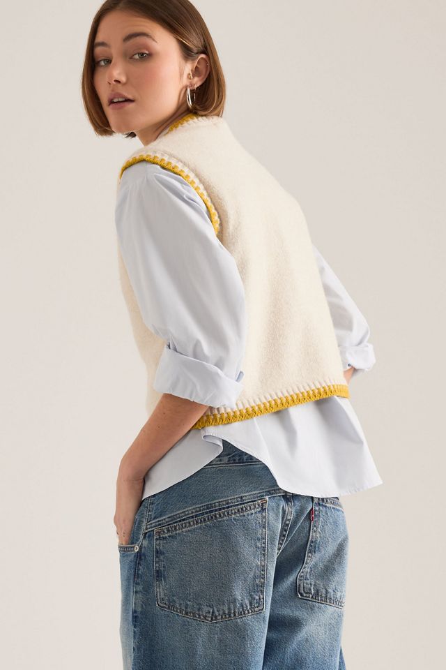 Maeve Blanket Stitch Knitted Vest #1