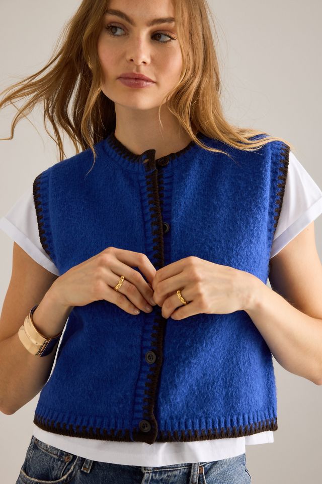 Maeve Blanket Stitch Knitted Vest #5