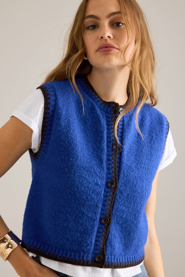 Maeve Blanket Stitch Knitted Vest #6