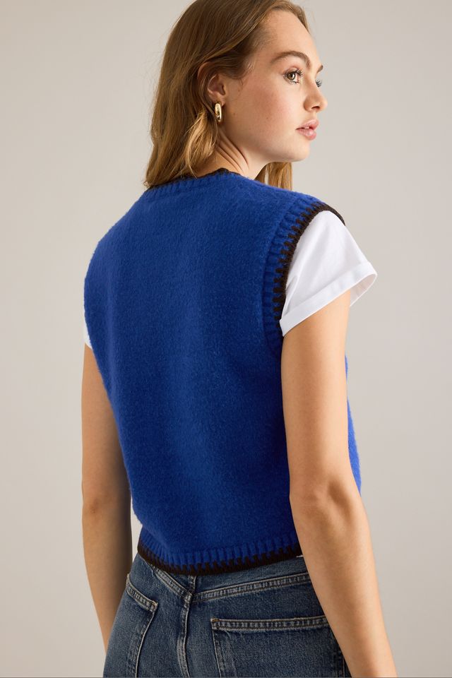 Maeve Blanket Stitch Knitted Vest #2