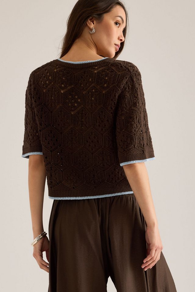 By Anthropologie Crochet Stitch Cardigan #4