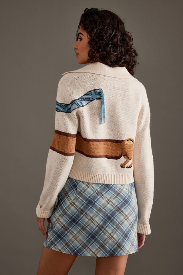 House of Sunny Spaziergang im Park Bestickte Strickjacke #1