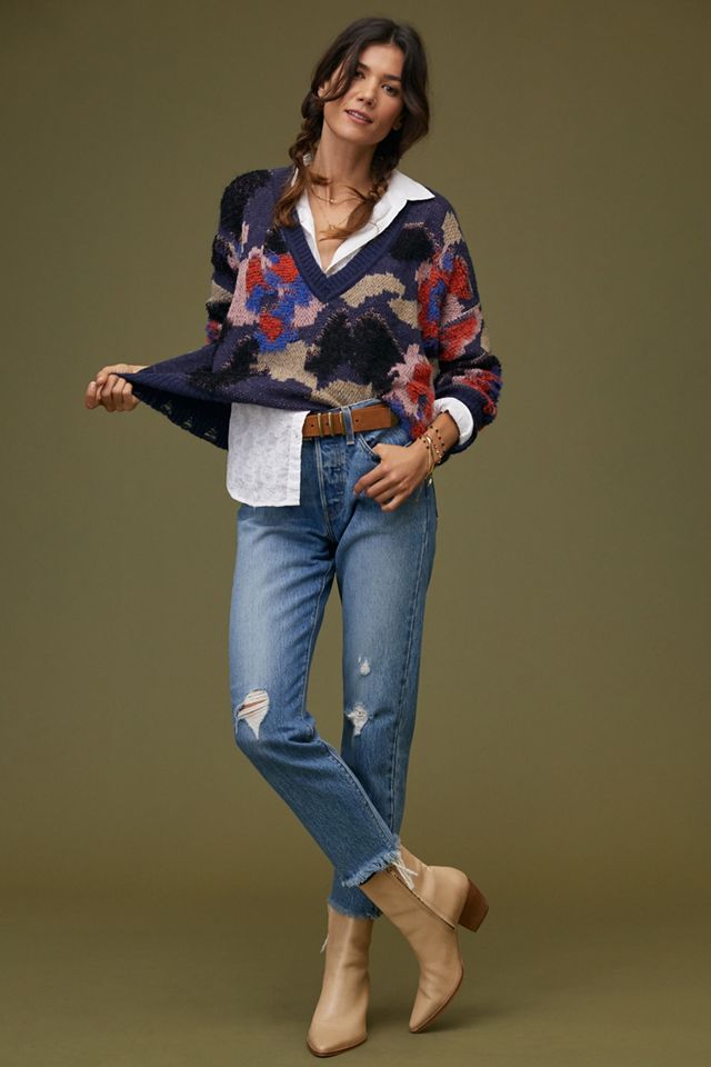 Maeve V-Neck Floral Sweater #4