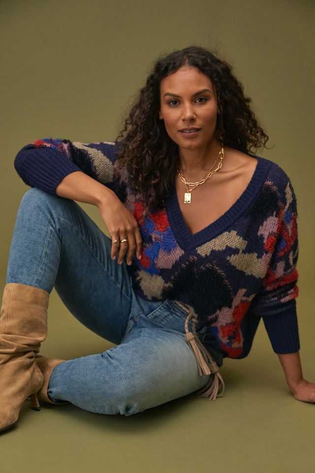 Maeve V-Neck Floral Sweater #5